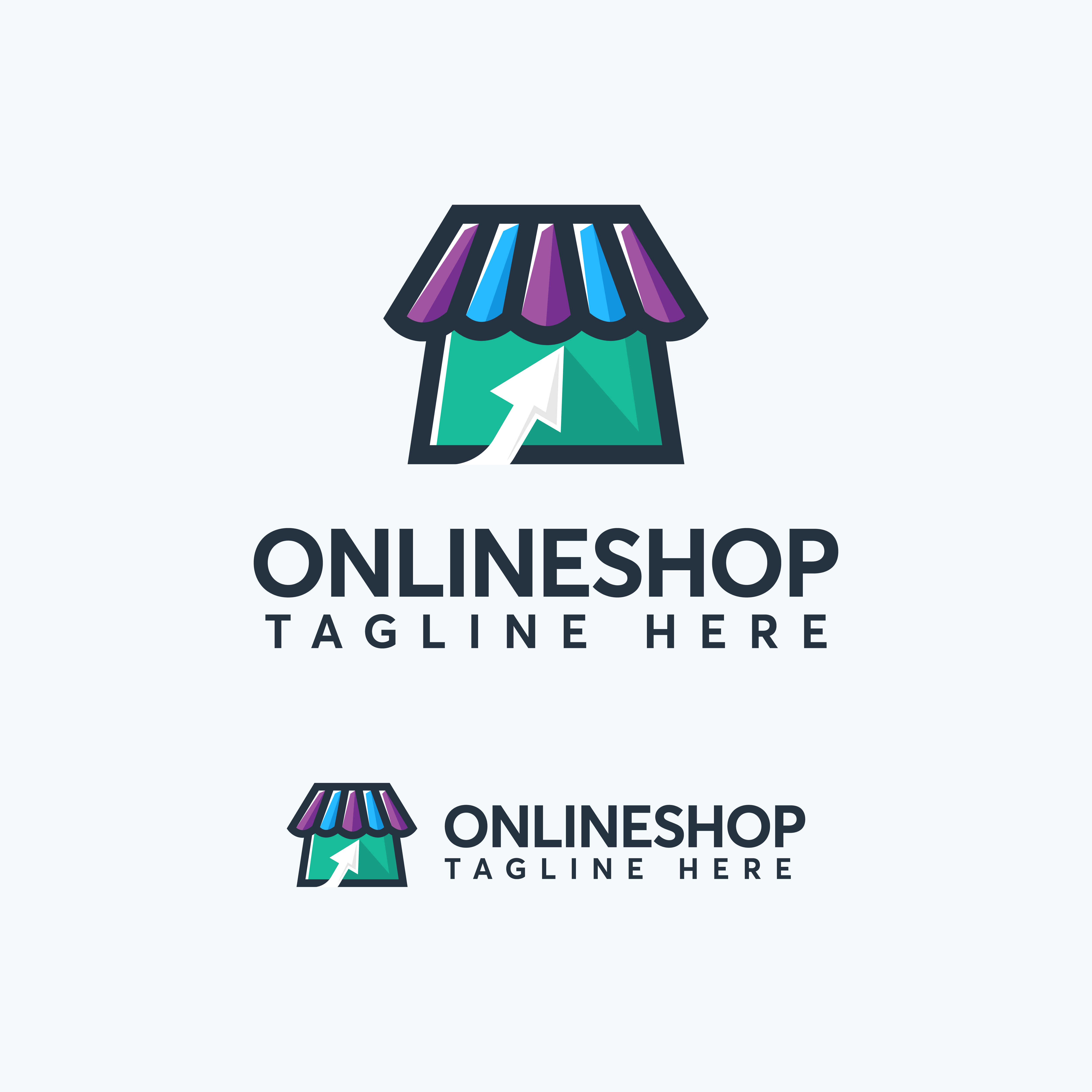 Online Shop Logo Design Vector Template Modern And Minimalism