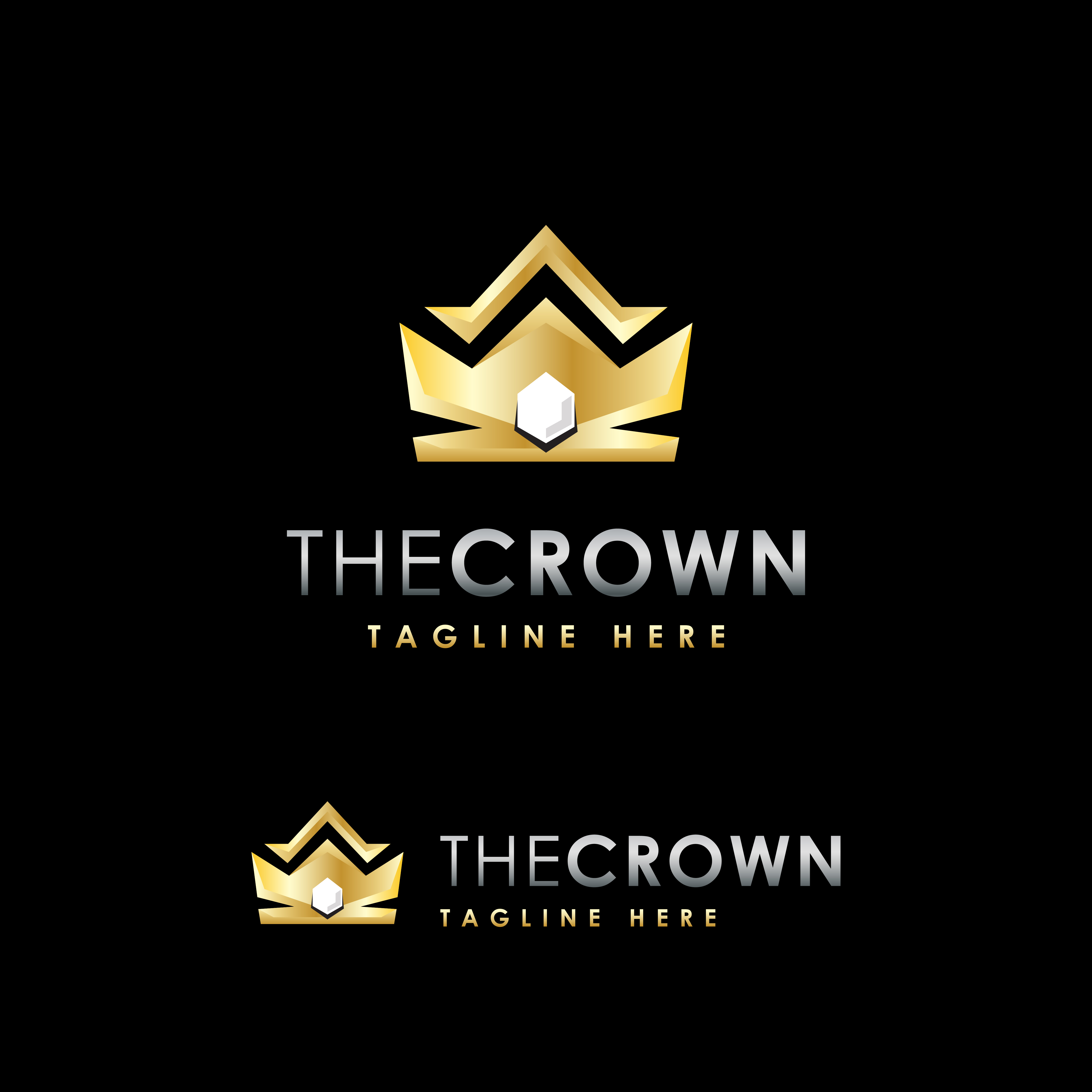 crown Logo Design Vector Template Modern And Minimalism