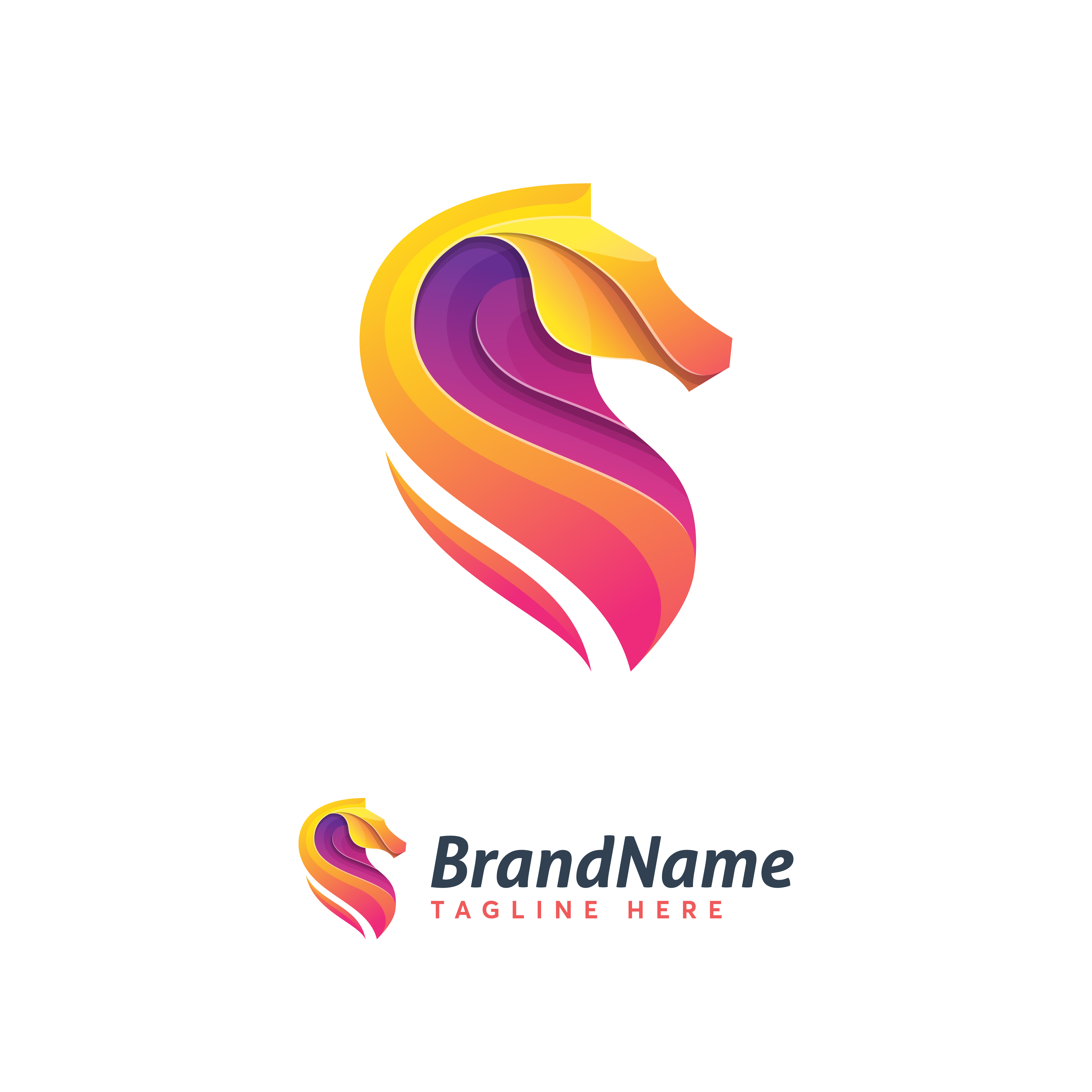 Horse Logo Design Vector Template Modern And Minimalism