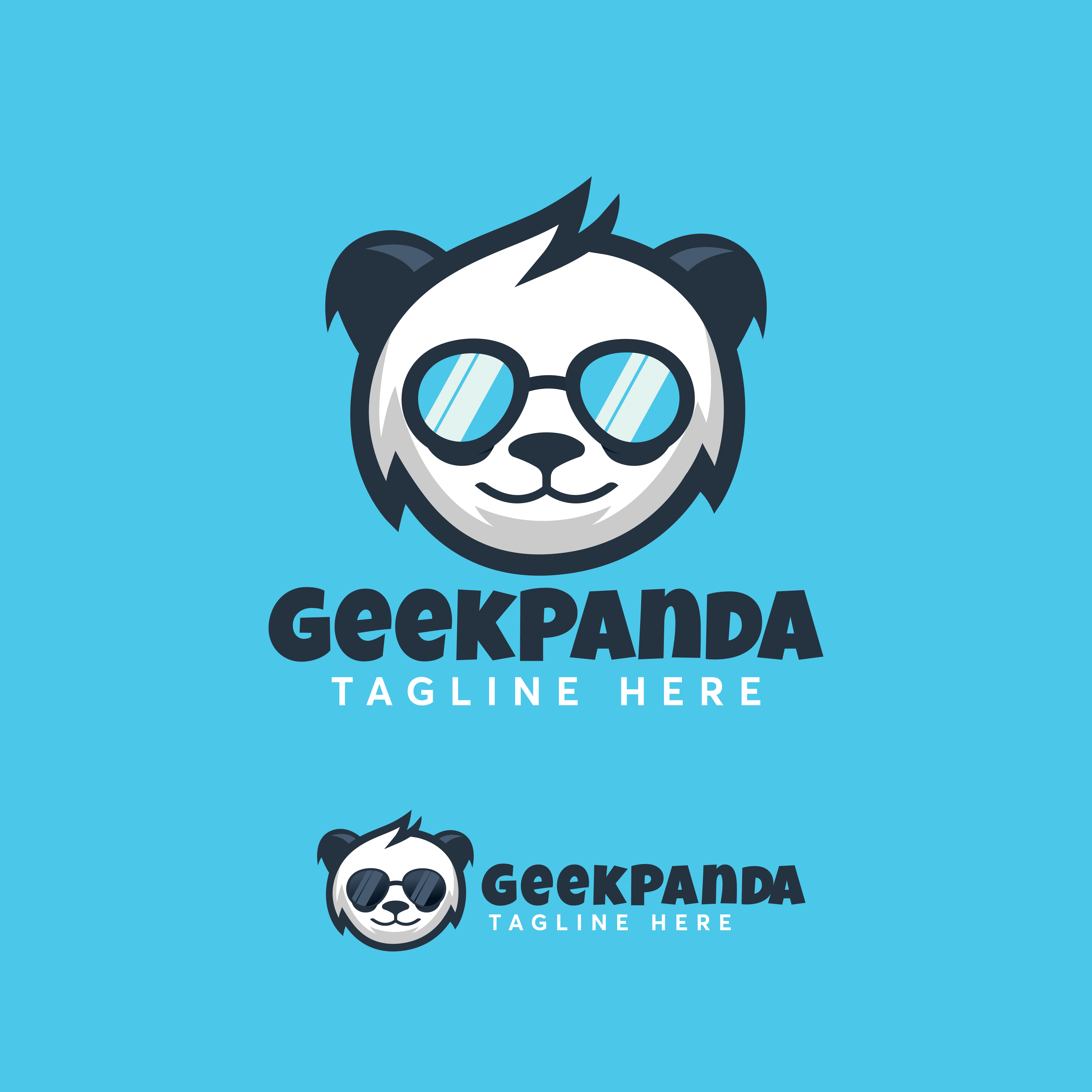 Panda Logo Design Vector Template Modern And Minimalism