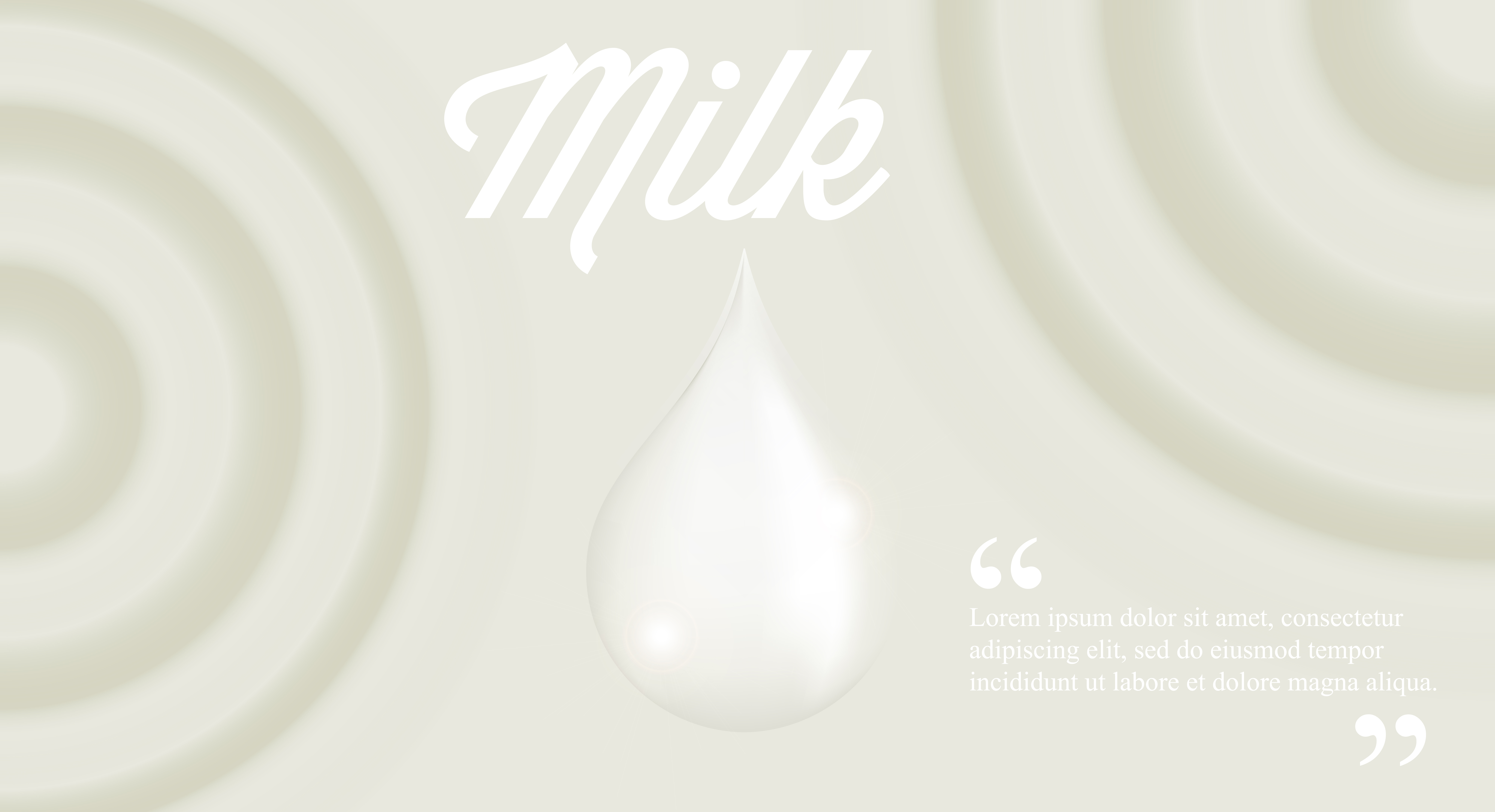 Milk ripples background. Large drop of milk made from gradient mesh. Realistic 3D vector background.. Milk ripples background. 3D vector illustration