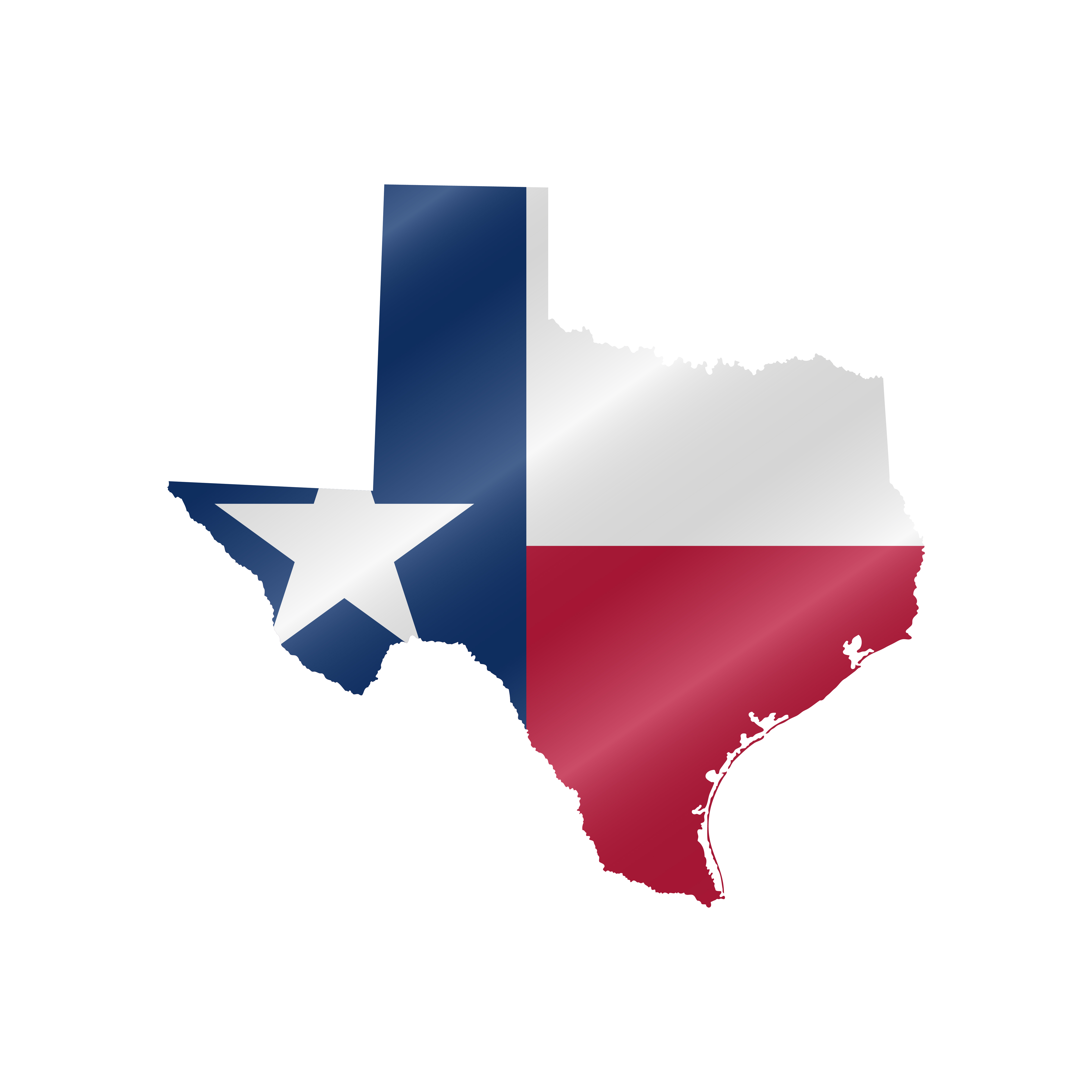 Detailed waving flag map of Texas. Vector map with masked flag.. Waving flag map of Texas. Vector illustration