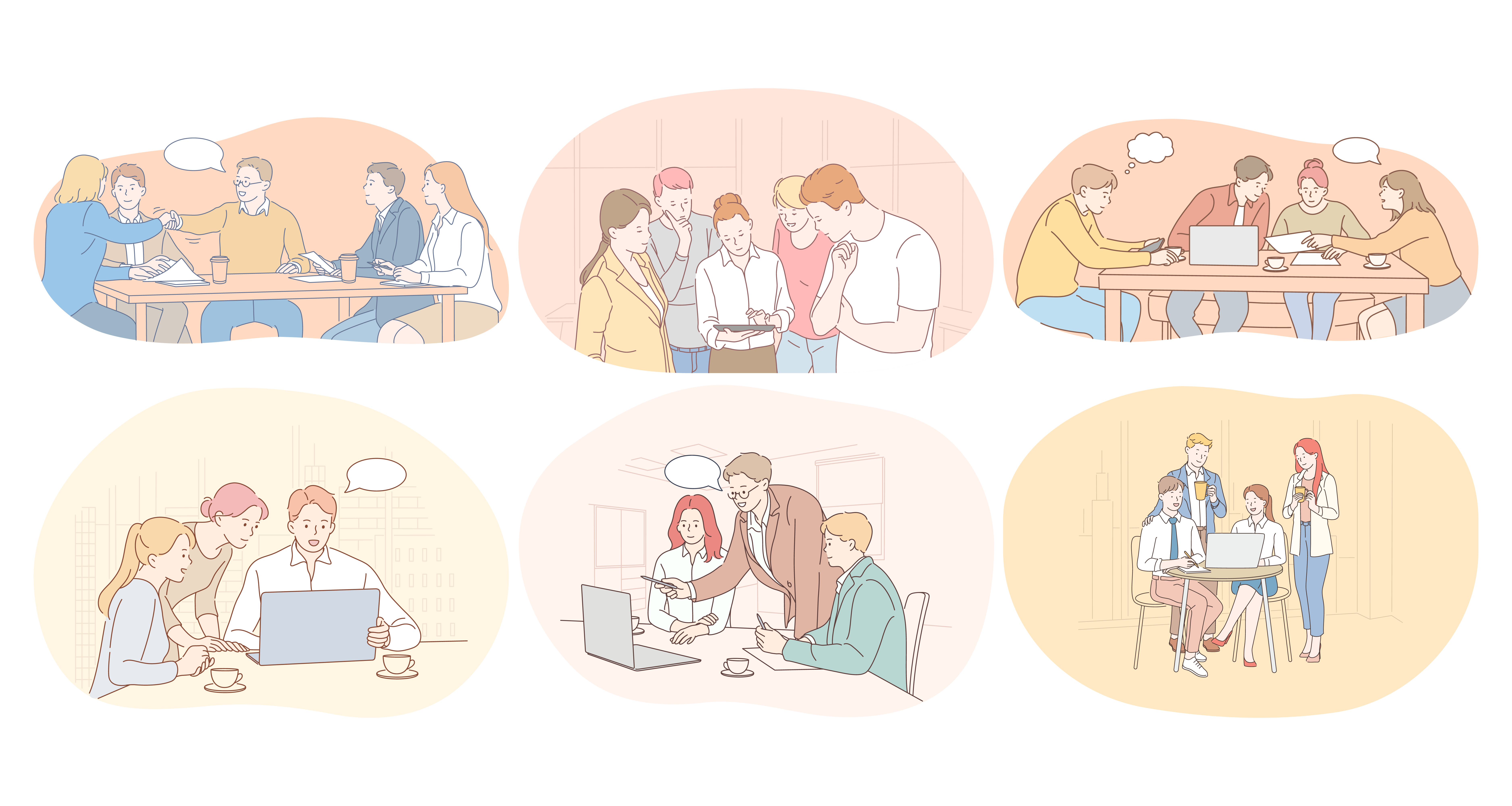 Teamwork, brainstorming, office, negotiations, working, cooperation, collaboration concept. Business people office workers discussing projects startup together during brainstorming, sharing opinions. Teamwork, brainstorming, office, negotiations, working, cooperation, collaboration concept