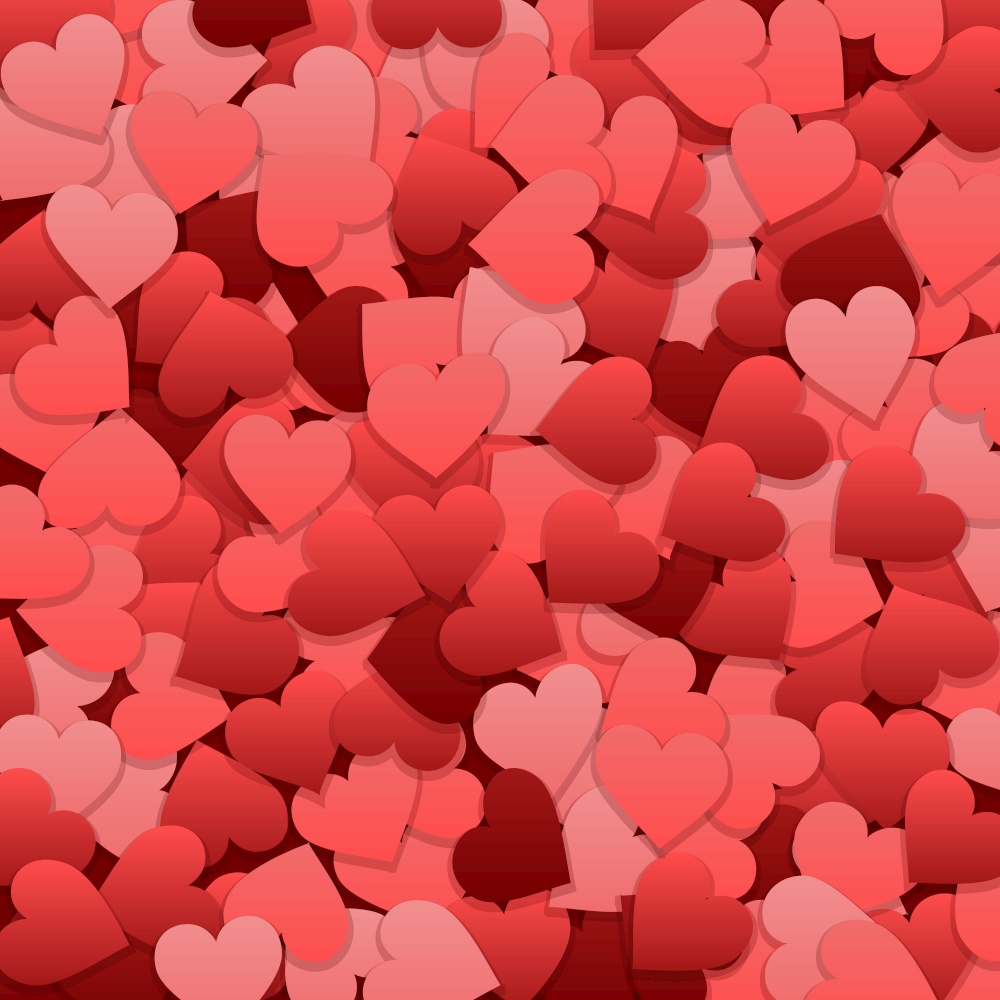 Heart confetti. Happy valentines day background. Heart confetti valentines day background Template for your design