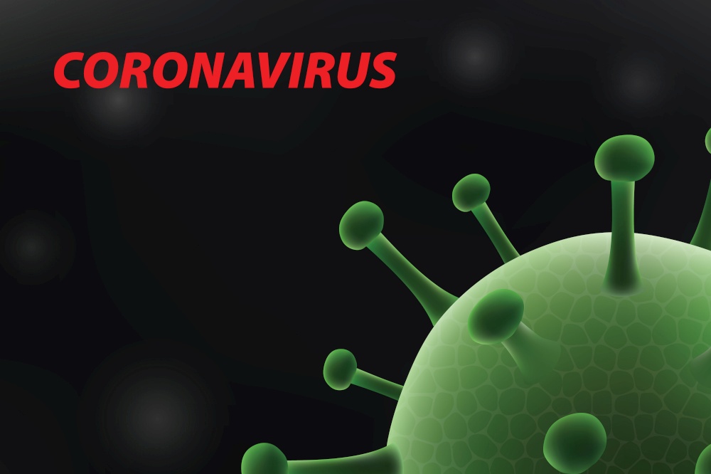 3d realistic Coronavirus. Virus background. 3d realistic Coronavirus background Corona virus vector icon. Template for your design