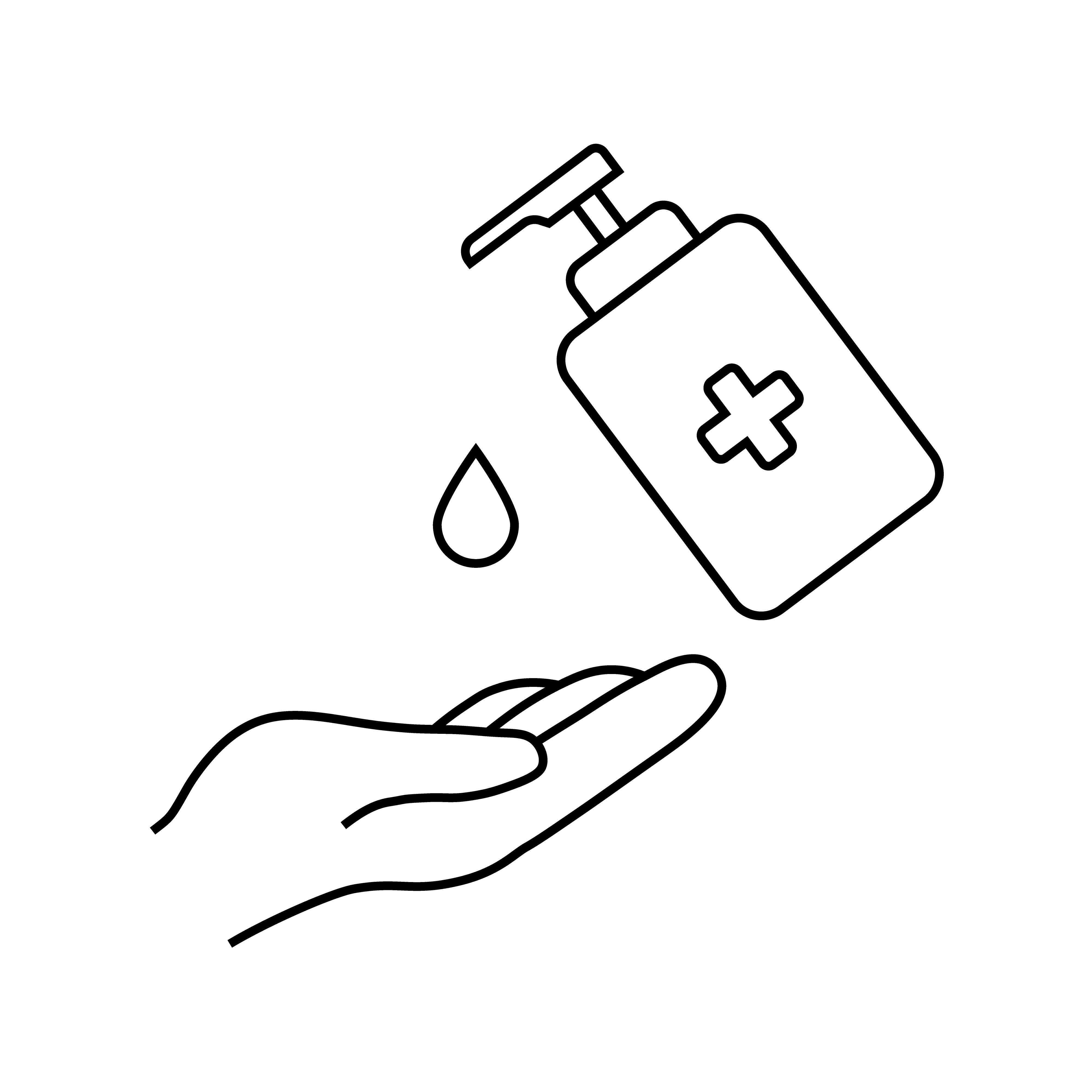 Washing hand with sanitizer soap. Washing hand with sanitizer Corona virus vector icon. Template for your design
