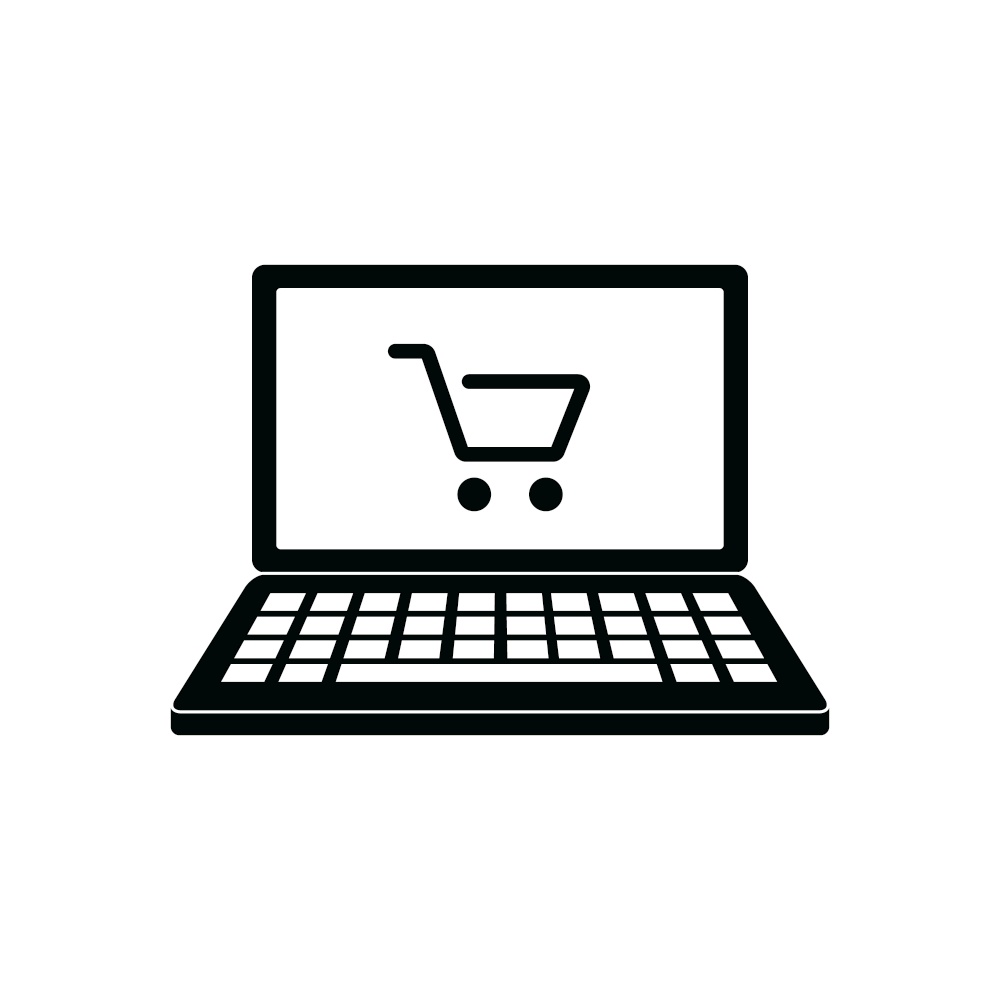 Online shopping icon. Vector illustration. Online shopping icon. Template for your design