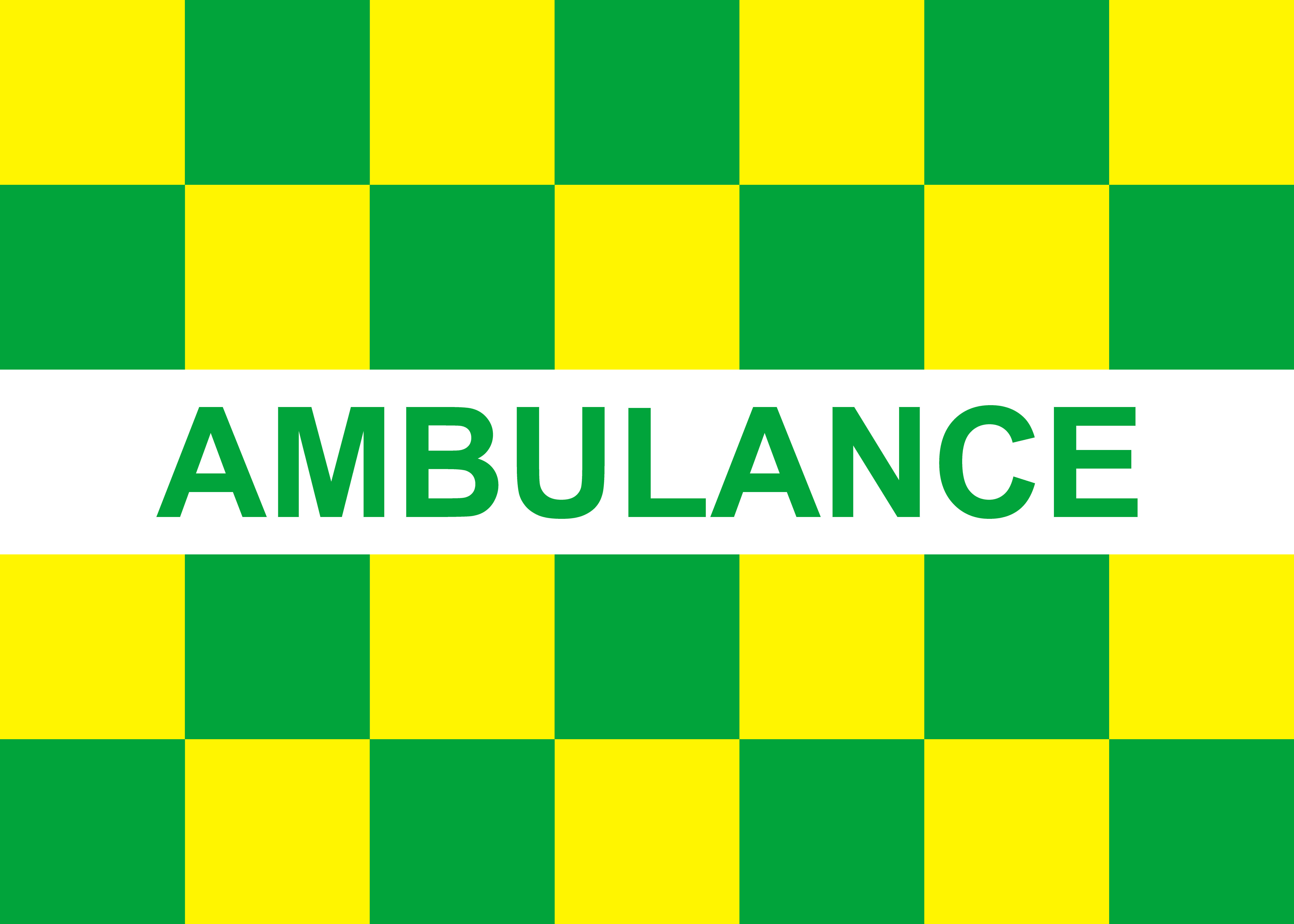 Battenburg ambulance marking. Emergency service pattern. Battenburg ambulance marking Template for your design