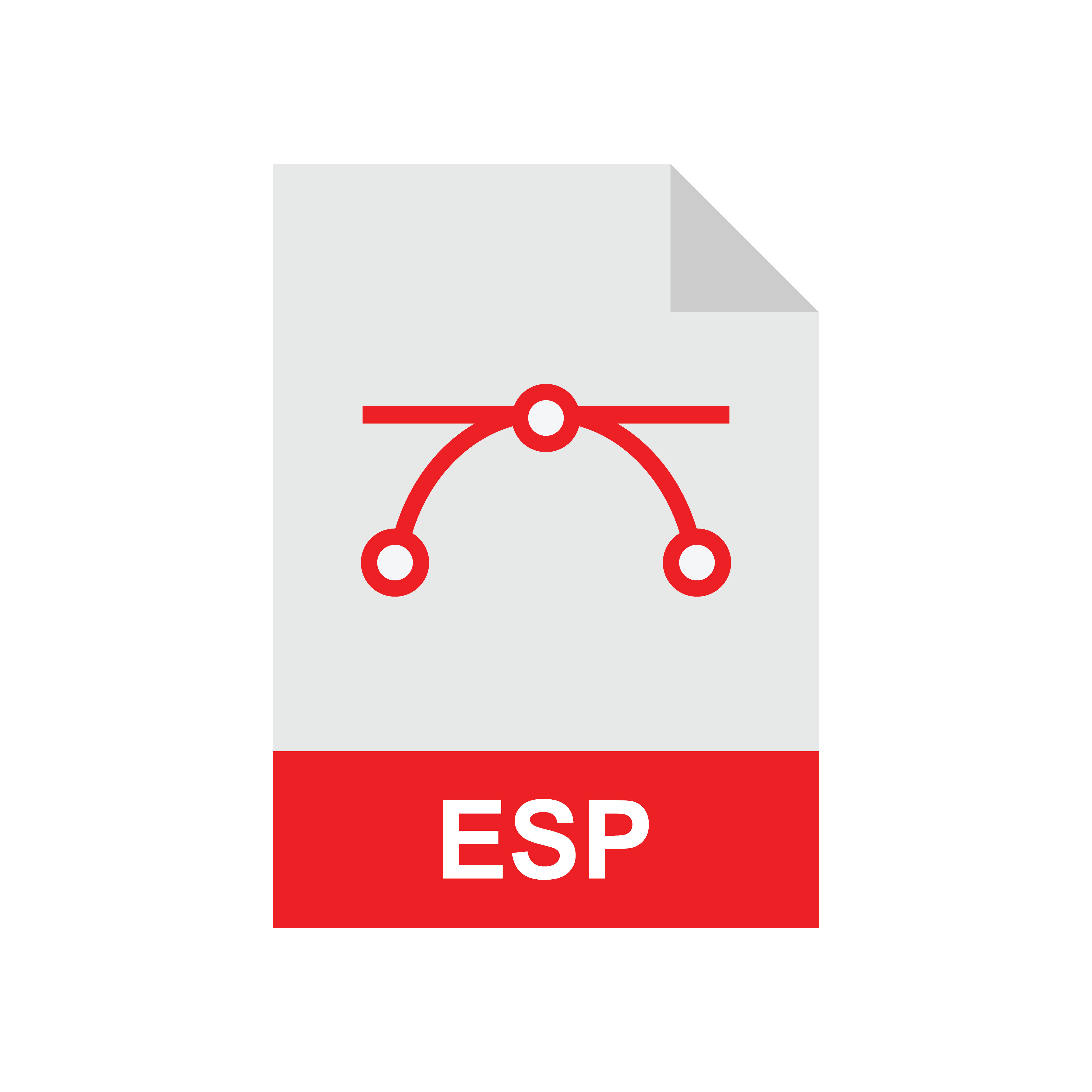 ESP format file vector icon. ESP format file Template for your design