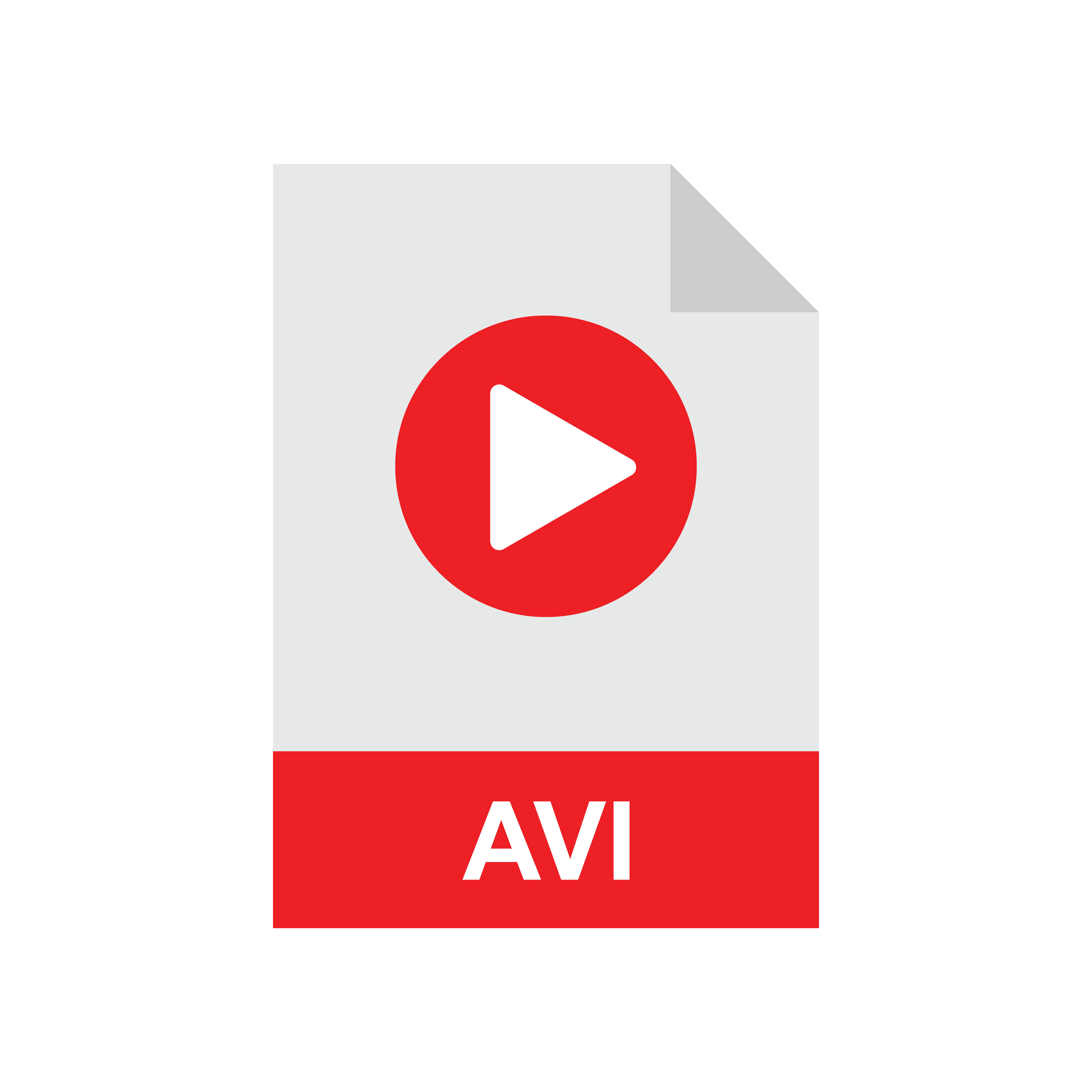 AVI format file vector icon. AVI format file Template for your design