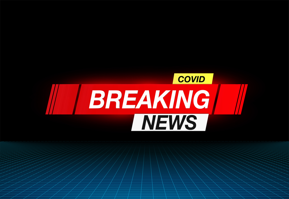 Background screen saver on breaking news covid. Breaking News Live on World Map Background. Vector Illustration.