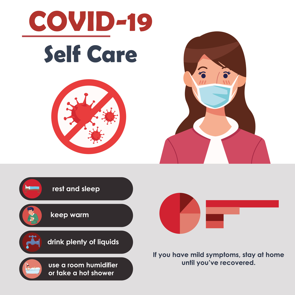 covid19 infographics with self care vector illustration design. covid19 infographics with self care