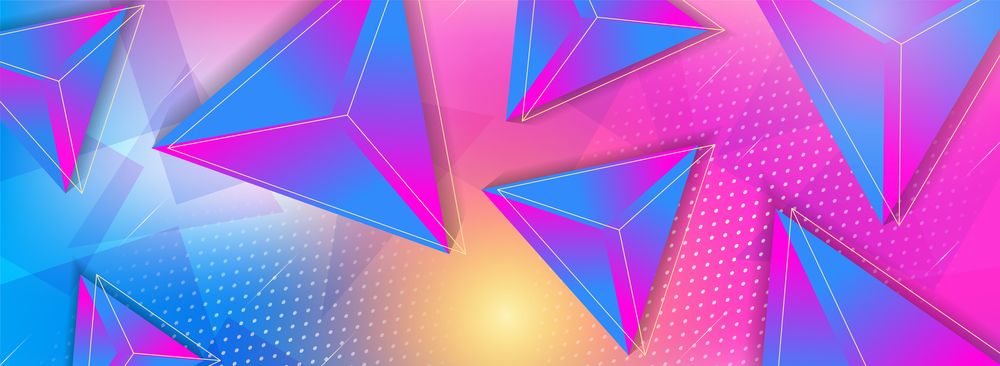 Modern Colorful Purple Background with Abstract Triangle Shape Combination. Graphic Design Element.