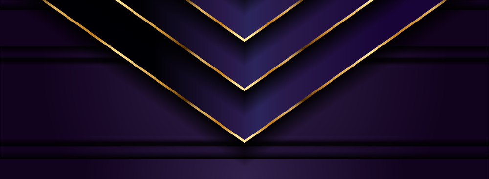 Luxury Purple Background with Minimalism Concept and Golden Lines Element. Graphic Design Element.