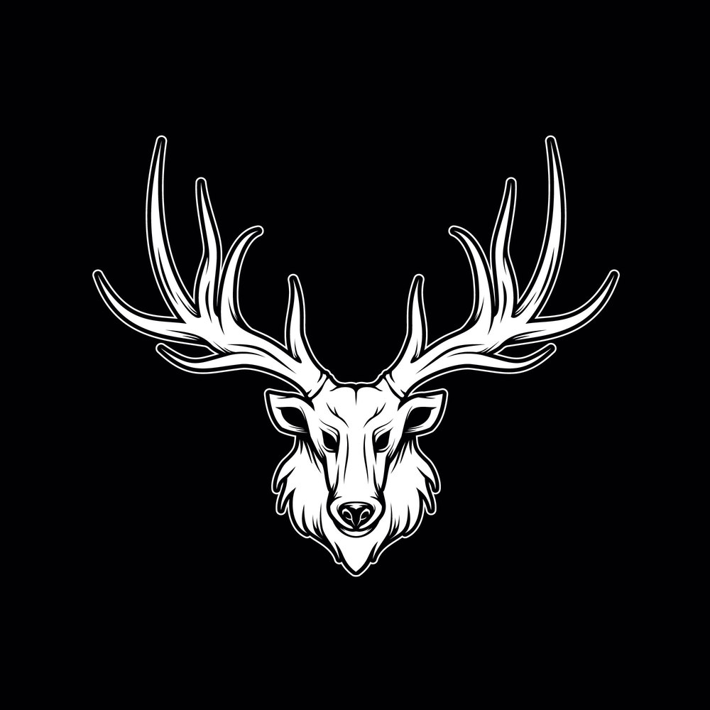 Deer head illustration vector