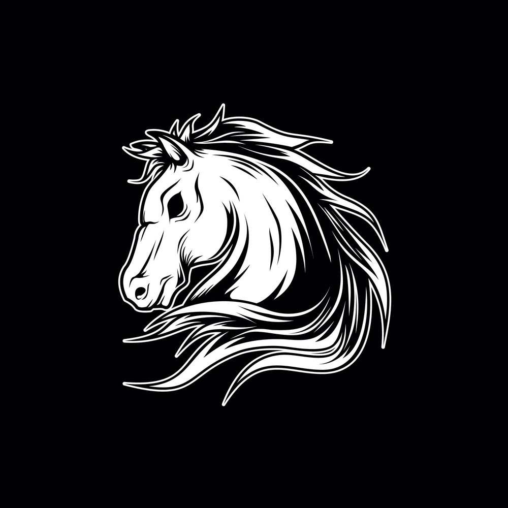Horse head illustration vector