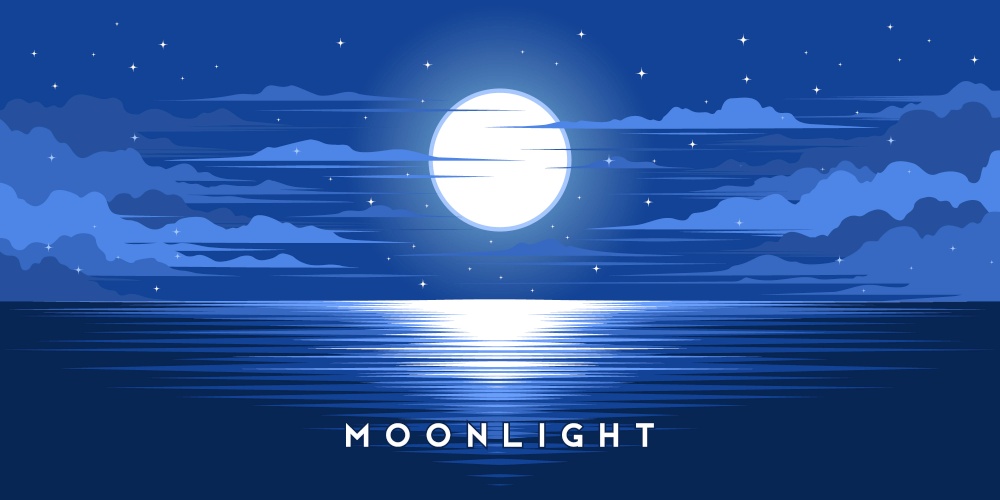 Moonlight illustration vector
