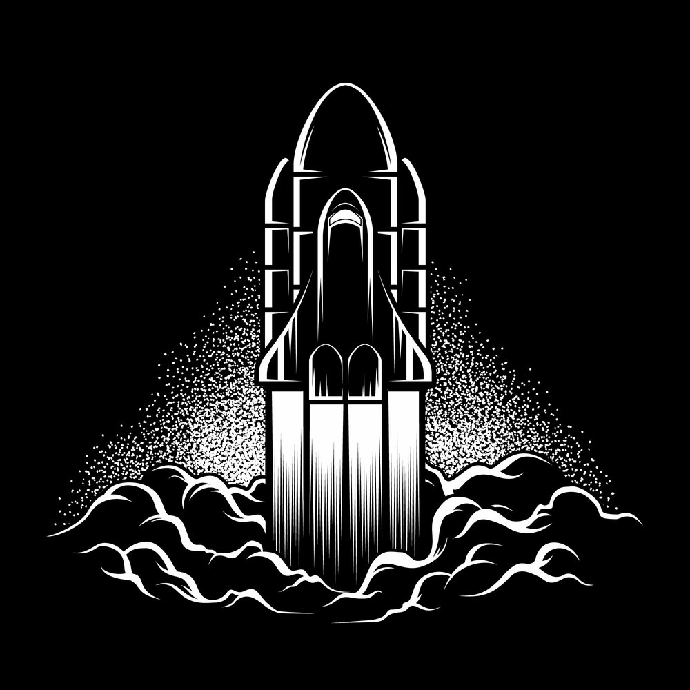 Rocket Launch illustration vector