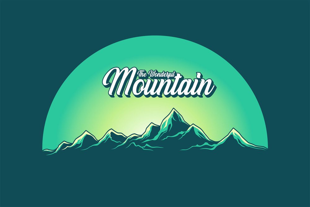 The wonderful mountain vector