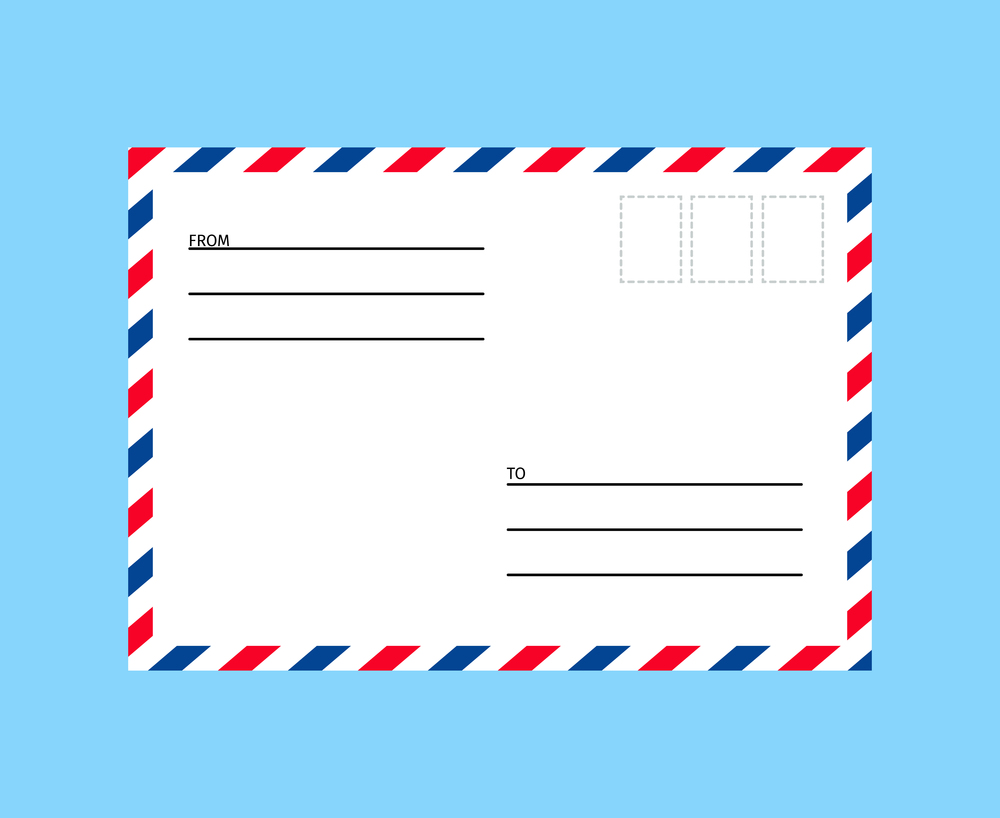 Pure postal envelope without stamps