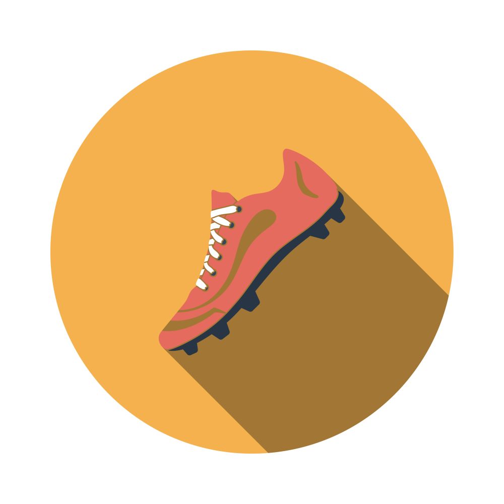 American football boot icon. Flat color design. Vector illustration.