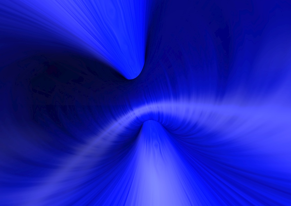 Abstract Speed motion in highway tunnel. Abstract blue background