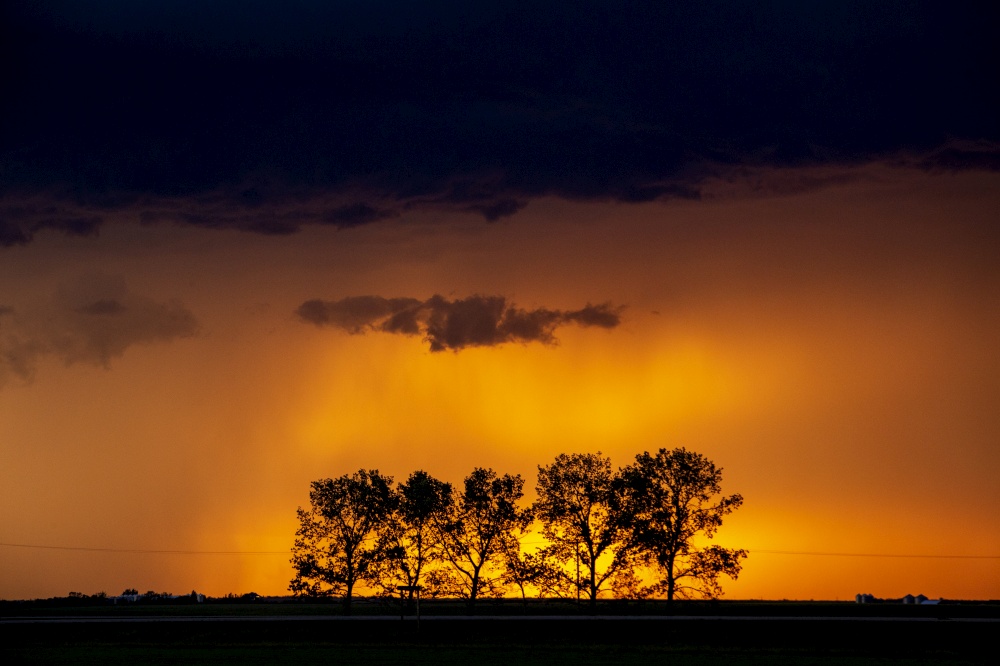 Ominous Storm Clouds Prairie Summer Rural Susnet
