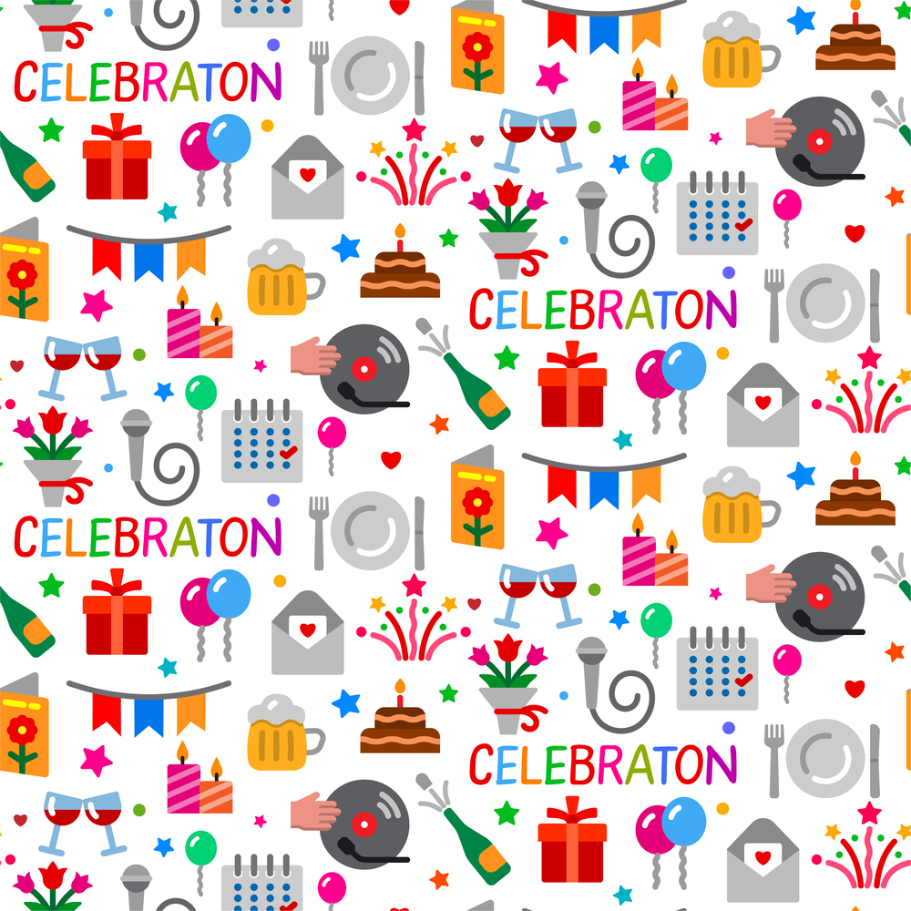 celebration seamless pattern