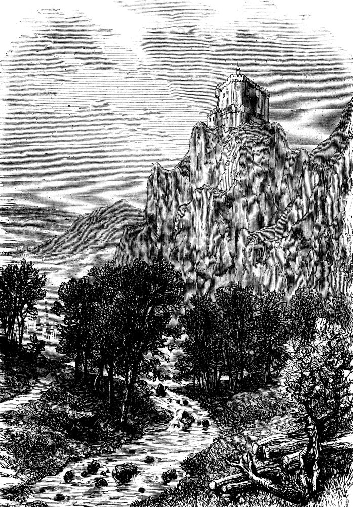 Castle Schoenhausen, vintage engraved illustration. Journal des Voyage, Travel Journal, (1880-81).
