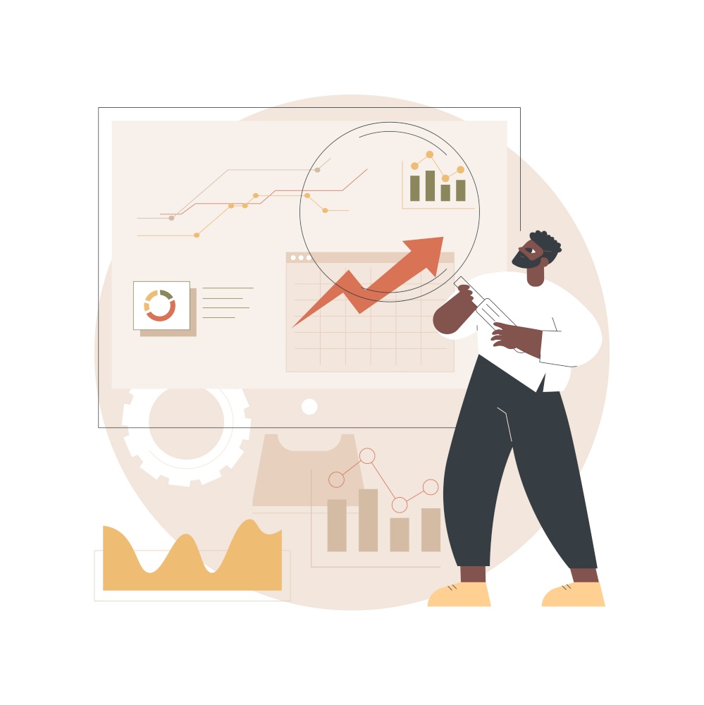 Business analysis abstract concept vector illustration. Identify business needs, determine solutions, writing project and software requirements, SWOT Analysis, process modelling abstract metaphor.. Business analysis abstract concept vector illustration.