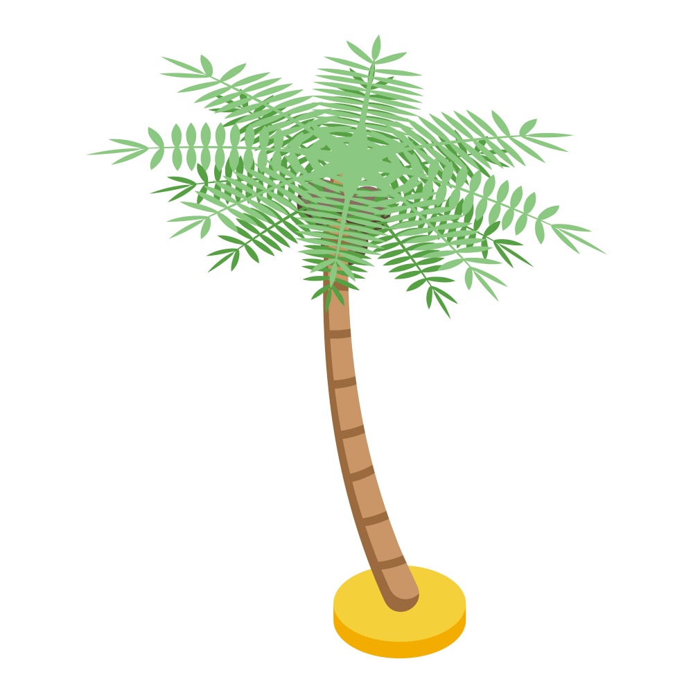 Coconut palm tree icon isometric vector. Cosmetic beauty. Organic product. Coconut palm tree icon isometric vector. Cosmetic beauty