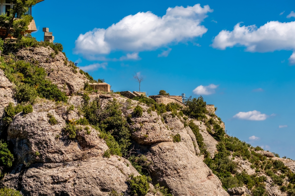 Mountains around the monastery of Santa Maria de Montserrat (Montserrat Monastery) in Catalonia, Spain