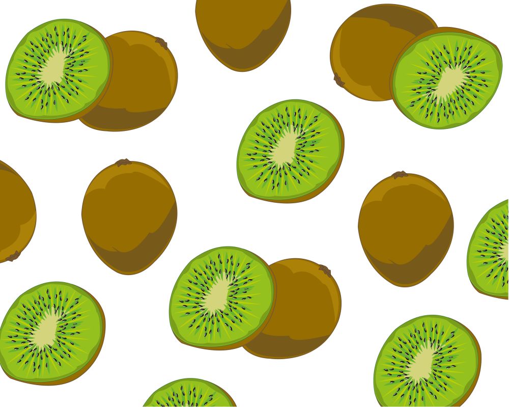 Much fruits kiwi. Ripe fruits kiwi on white background is insulated