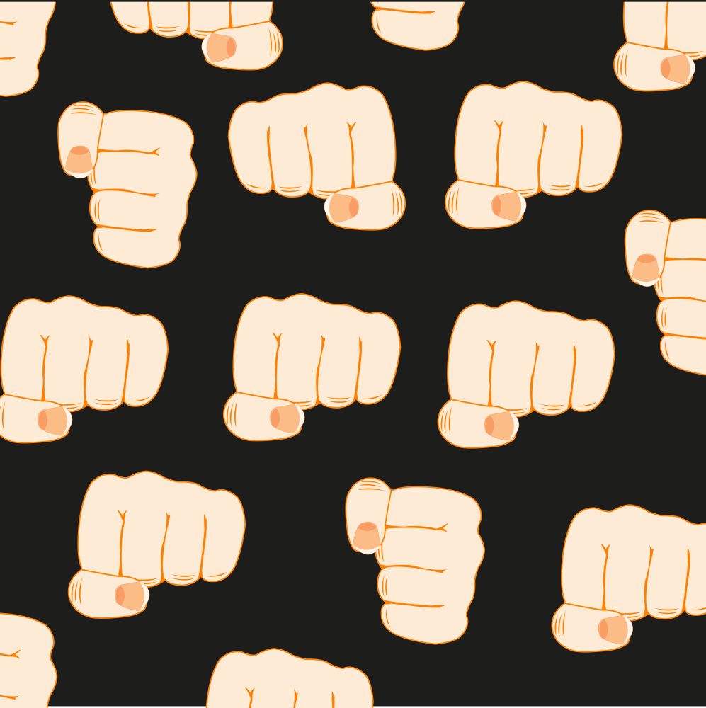 Gesture fist person. Fist of the person on white background is insulated
