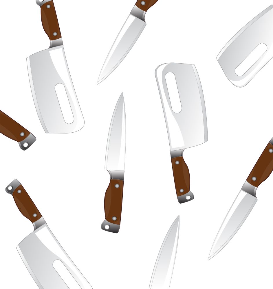 Background from knifes. Much knifes on white background is insulated