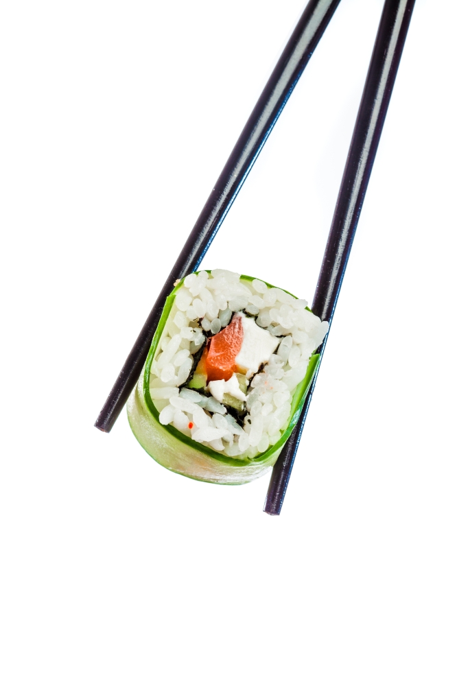 Tasty food. Sushi Roll on a white background