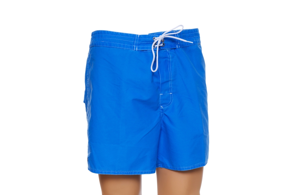 Blue shorts isolated on the white background