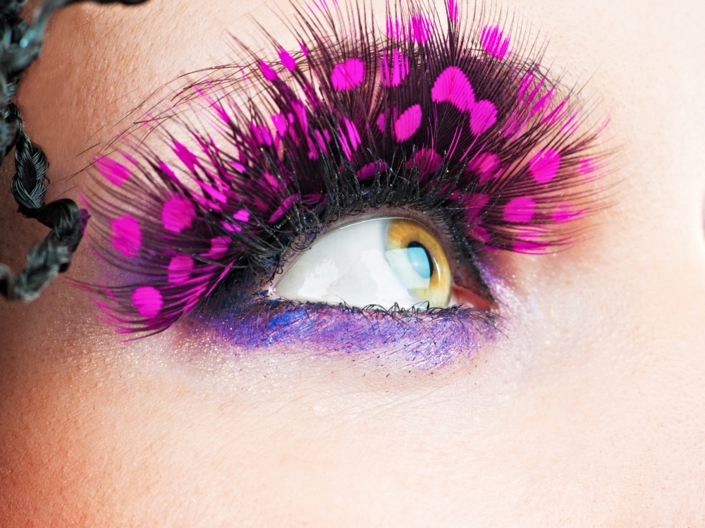 Woman eyes with stylish eyelashes