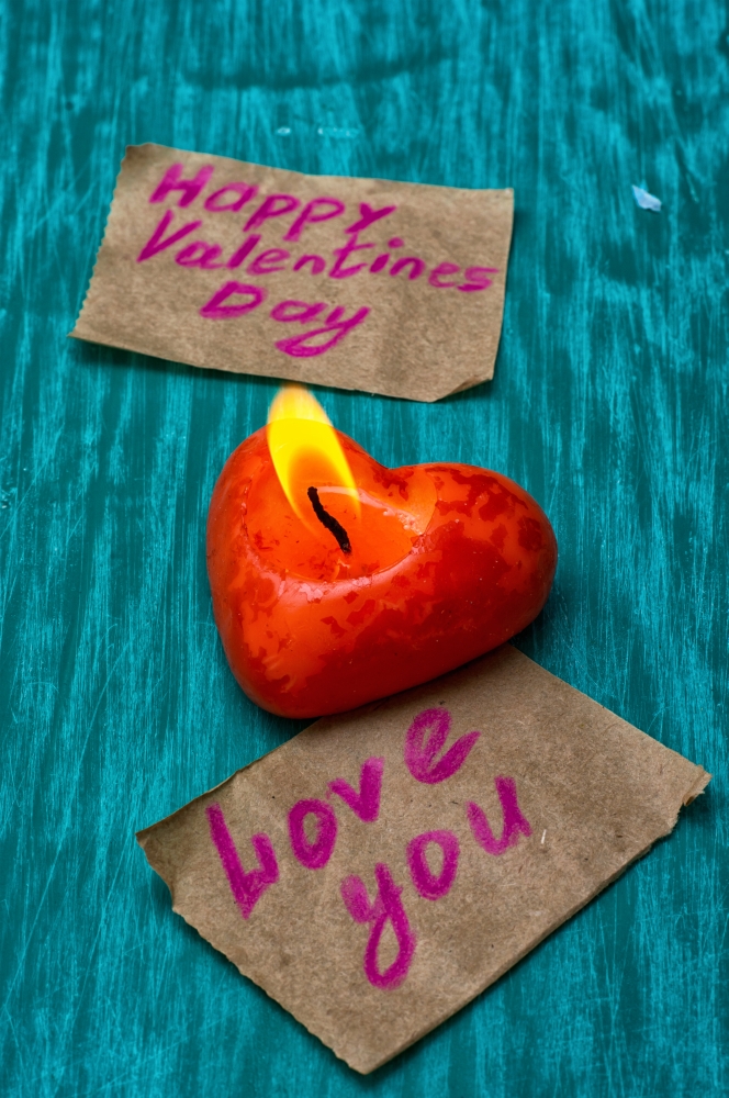 symbolic postcard with the recognition of love