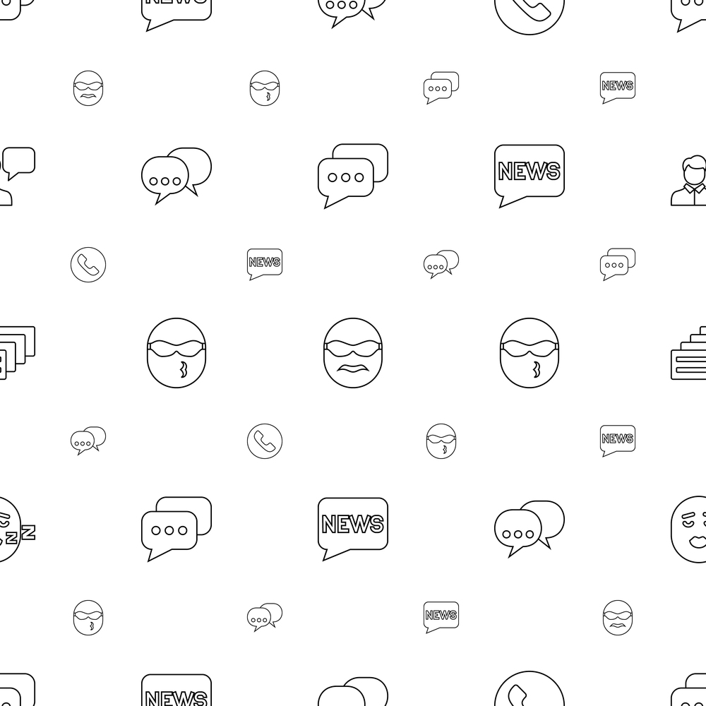 Chat icons pattern seamless white background Vector Image