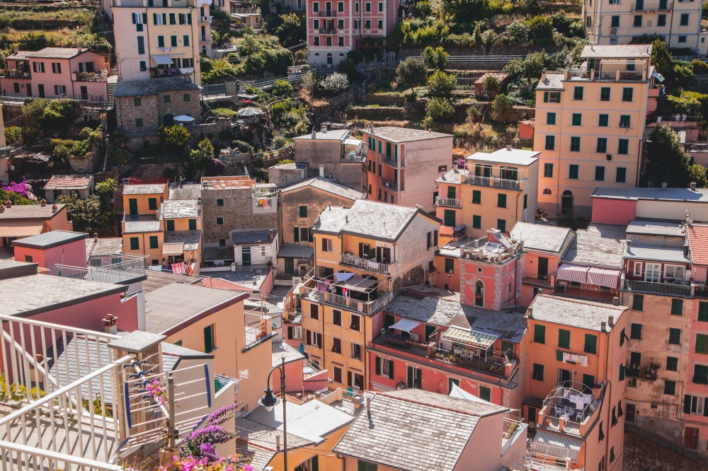 Views of Riomaggiore in Cinque Terre, Italy