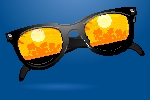 illustration of  sunny goggle on white background