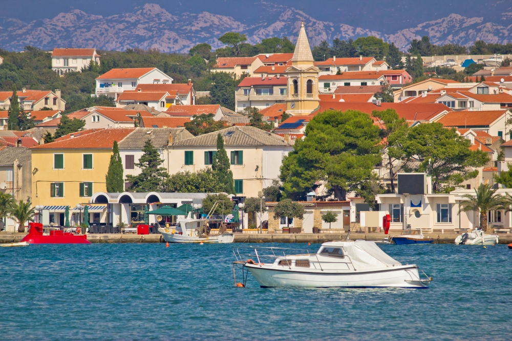 Town of Novalja waterfront view, Island of Pag, Croatia